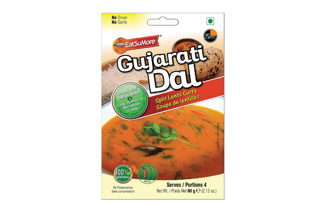 EatSuMore Gujarati Dal Split Lentil Curry    Pack  60 grams